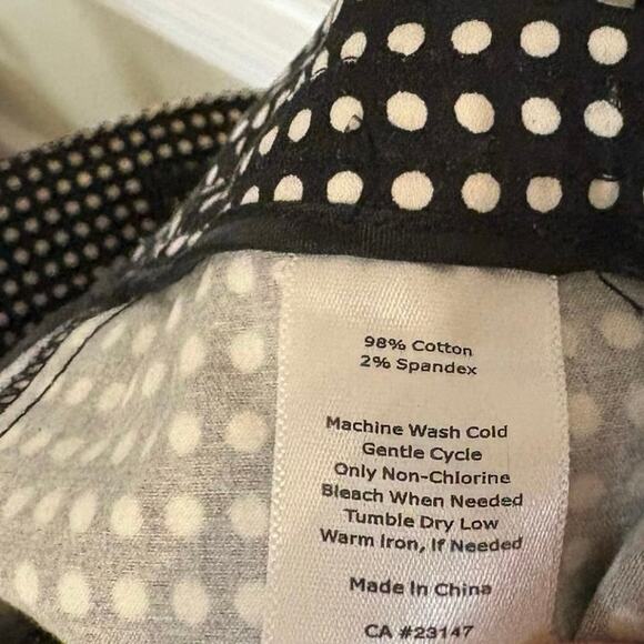 Talbots Black and White Polka Dot Dress Pants Size 8 - Picture 8 of 8